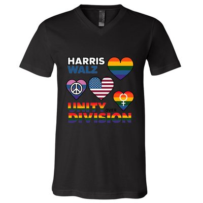Unity Harris Walz For A United America V-Neck T-Shirt