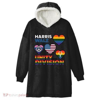 Unity Harris Walz For A United America Hooded Wearable Blanket