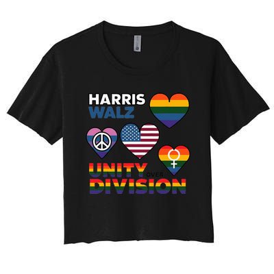 Unity Harris Walz For A United America Women's Crop Top Tee