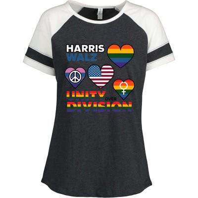 Unity Harris Walz For A United America Enza Ladies Jersey Colorblock Tee