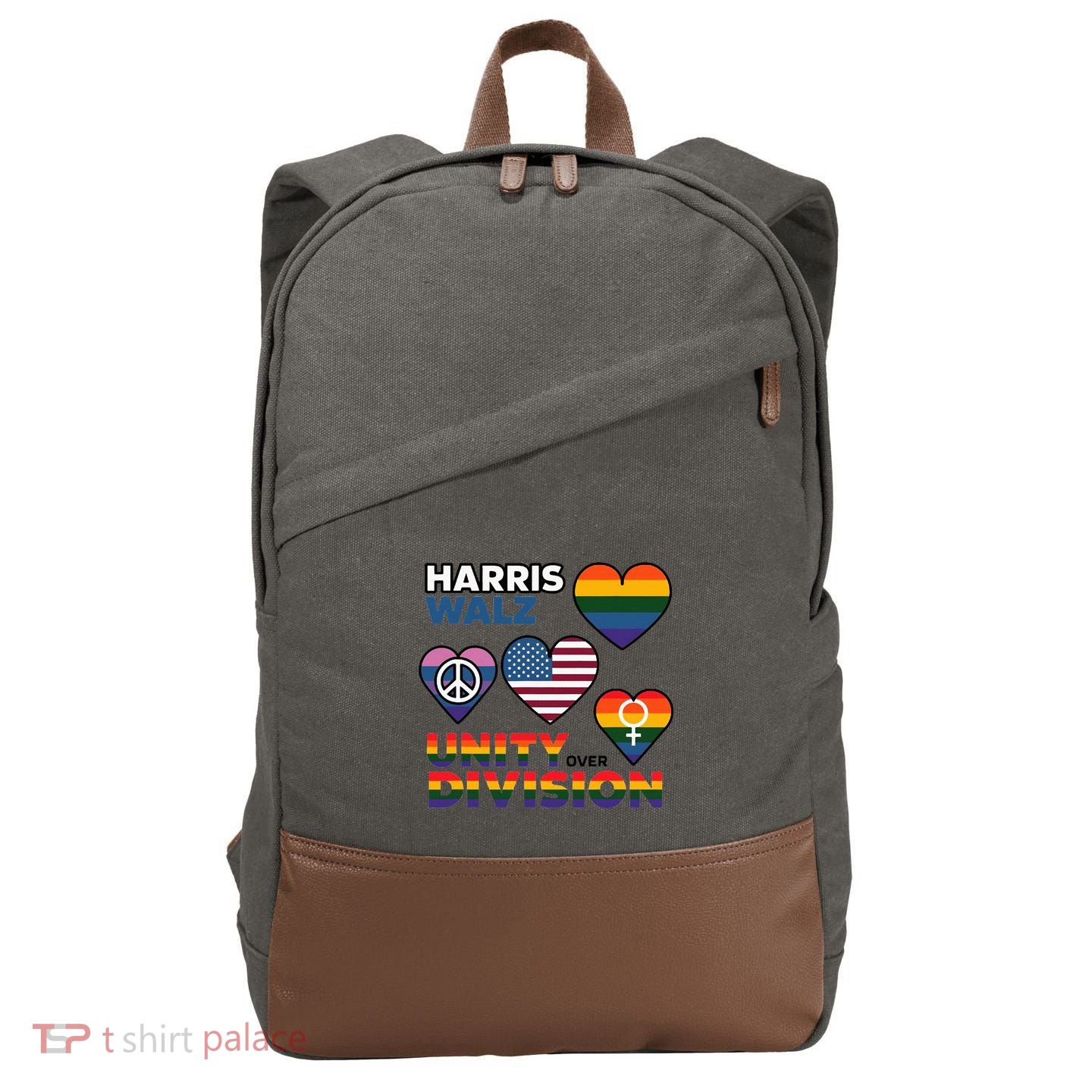 Unity Harris Walz For A United America Cotton Canvas Backpack