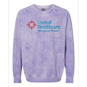 United Healthcare We Aim To Please Colorblast Crewneck Sweatshirt