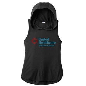 United Healthcare We Aim To Please Ladies PosiCharge Tri-Blend Wicking Draft Hoodie Tank