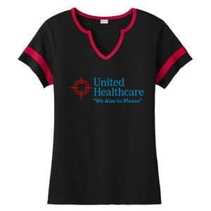 United Healthcare We Aim To Please Ladies Halftime Notch Neck Tee