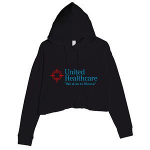 United Healthcare We Aim To Please Crop Fleece Hoodie