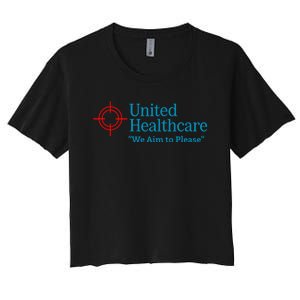 United Healthcare We Aim To Please Women's Crop Top Tee