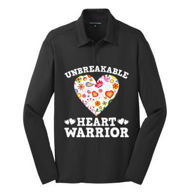 Unbreakable Heart Warrior  Silk Touch Performance Long Sleeve Polo