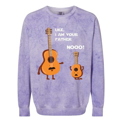 Uke I Am Your Father Funny Ukulele Guitar Music Guitarist Colorblast Crewneck Sweatshirt