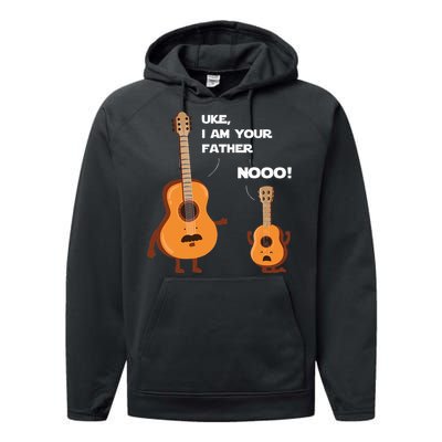 Uke I Am Your Father Funny Ukulele Guitar Music Guitarist Performance Fleece Hoodie