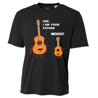 Uke I Am Your Father Funny Ukulele Guitar Music Guitarist Cooling Performance Crew T-Shirt