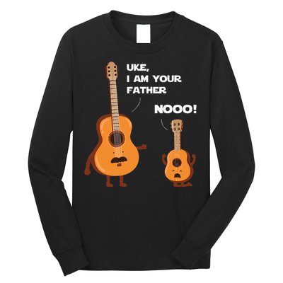 Uke I Am Your Father Funny Ukulele Guitar Music Guitarist Long Sleeve Shirt