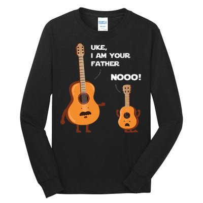 Uke I Am Your Father Funny Ukulele Guitar Music Guitarist Tall Long Sleeve T-Shirt