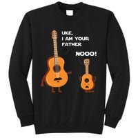 Uke I Am Your Father Funny Ukulele Guitar Music Guitarist Tall Sweatshirt