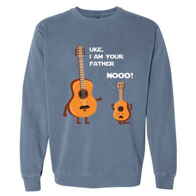 Uke I Am Your Father Funny Ukulele Guitar Music Guitarist Garment-Dyed Sweatshirt