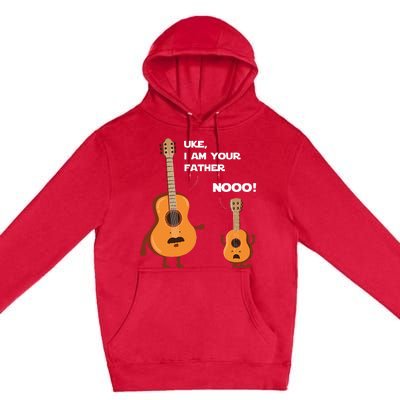 Uke I Am Your Father Funny Ukulele Guitar Music Guitarist Premium Pullover Hoodie