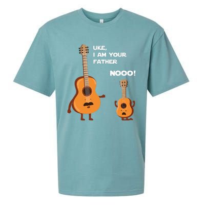 Uke I Am Your Father Funny Ukulele Guitar Music Guitarist Sueded Cloud Jersey T-Shirt