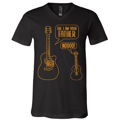 Uke I am Your Father Guitar Ukulele Music Hilarious V-Neck T-Shirt