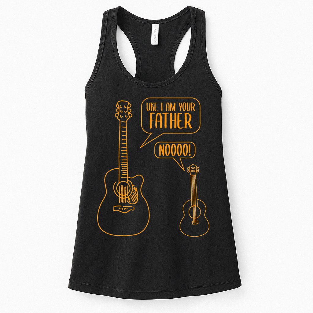 Uke I am Your Father Guitar Ukulele Music Hilarious Womens Tank Top