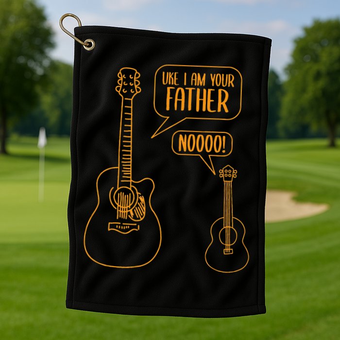 Uke I am Your Father Guitar Ukulele Music Hilarious Golf Towel