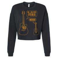 Uke I am Your Father Guitar Ukulele Music Hilarious Cropped Pullover Crew
