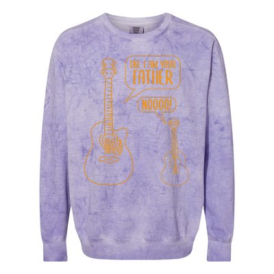 Uke I Am Your Father Ukulele Guitar Music Colorblast Crewneck Sweatshirt