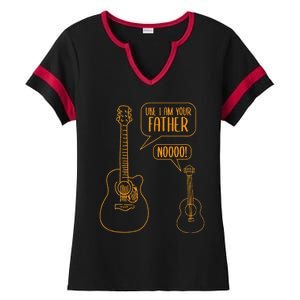 Uke I Am Your Father Ukulele Guitar Music Ladies Halftime Notch Neck Tee