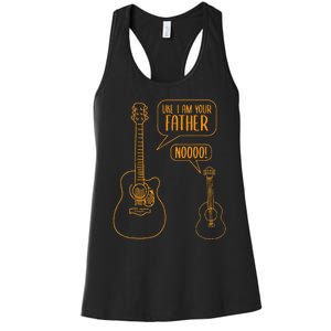 Uke I Am Your Father Ukulele Guitar Music Women's Racerback Tank