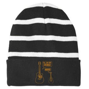 Uke I Am Your Father Ukulele Guitar Music Striped Beanie with Solid Band