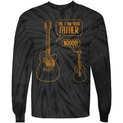 Uke I Am Your Father Ukulele Guitar Music Tie-Dye Long Sleeve Shirt