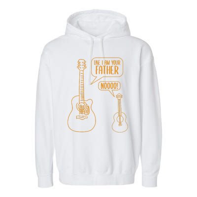 Uke I Am Your Father Ukulele Guitar Music Garment-Dyed Fleece Hoodie