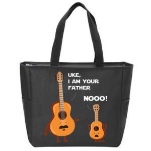 Uke I Am Your Father Funny Ukulele Guitar Music Guitarist Zip Tote Bag