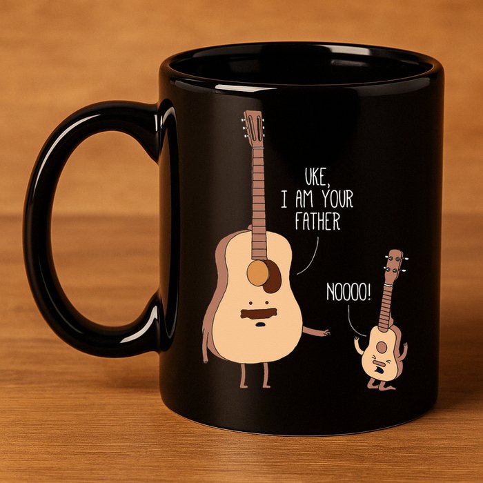 Uke I Am Your Father Ukulele Guitar Music 11oz C Handle Ceramic Mug