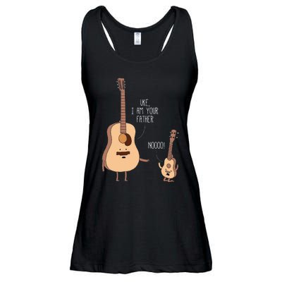 Uke I Am Your Father Ukulele Guitar Music Ladies Essential Flowy Tank