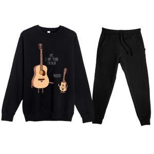 Uke I Am Your Father Ukulele Guitar Music Premium Crewneck Sweatsuit Set