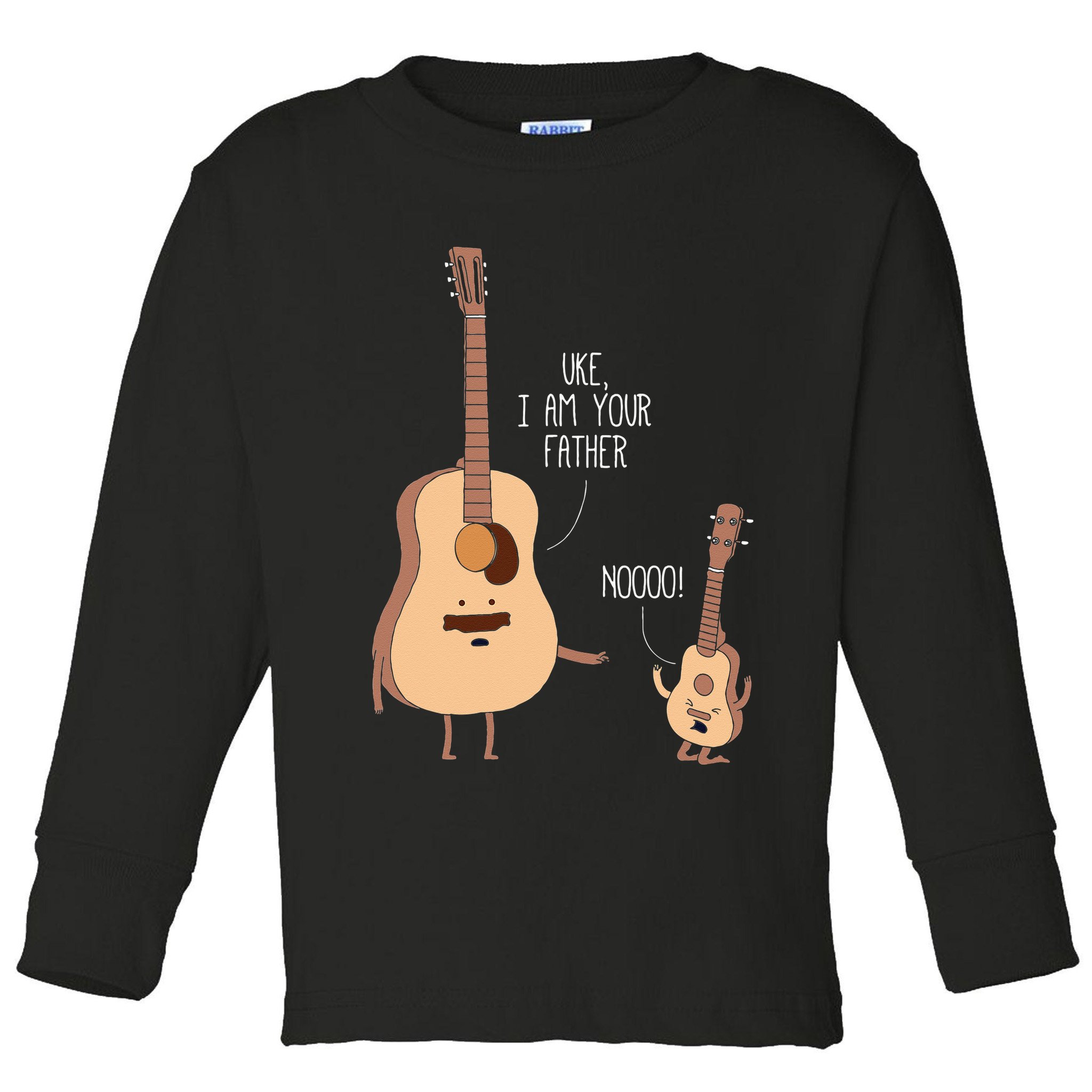 Uke I Am Your Father Ukulele Guitar Music Toddler Long Sleeve Shirt