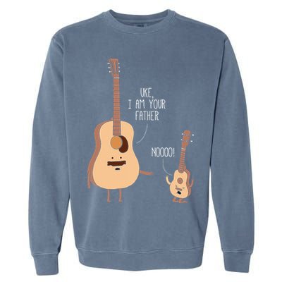 Uke I Am Your Father Ukulele Guitar Music Garment-Dyed Sweatshirt