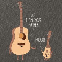 Uke I Am Your Father Ukulele Guitar Music Cotton Canvas Backpack