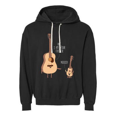 Uke I Am Your Father Ukulele Guitar Music Garment-Dyed Fleece Hoodie