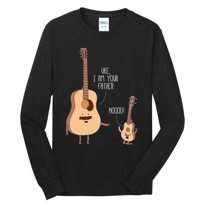 Uke I Am Your Father Ukulele Guitar Music Tall Long Sleeve T-Shirt