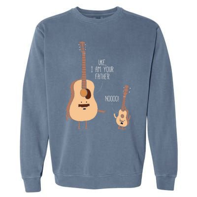 Uke I Am Your Father Ukulele Guitar Music Garment-Dyed Sweatshirt