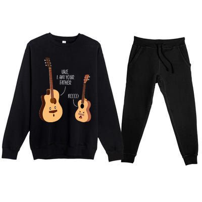 Uke I Am Your Father Ukulele Guitar Music Premium Crewneck Sweatsuit Set