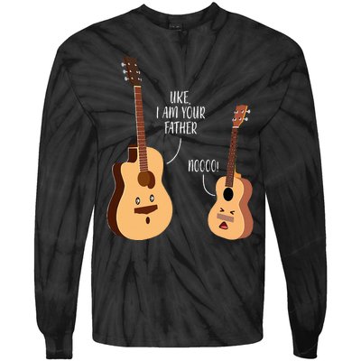 Uke I Am Your Father Ukulele Guitar Music Tie-Dye Long Sleeve Shirt