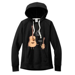 Uke I Am Your Father Guitar Ukulele Music Hilarious Gift Women's Fleece Hoodie