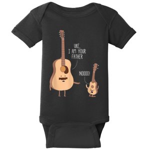 Uke I Am Your Father Guitar Ukulele Music Hilarious Gift Baby Bodysuit