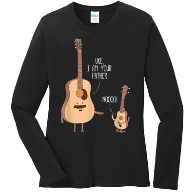 Uke I Am Your Father Guitar Ukulele Music Hilarious Gift Ladies Long Sleeve Shirt