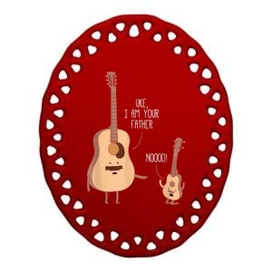 Uke I Am Your Father Guitar Ukulele Music Hilarious Gift Ceramic Oval Ornament