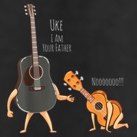 Uke I Am Your Father Guitar Ukulele Music Hilarious Gift 7 Panel Mesh Trucker Snapback Hat