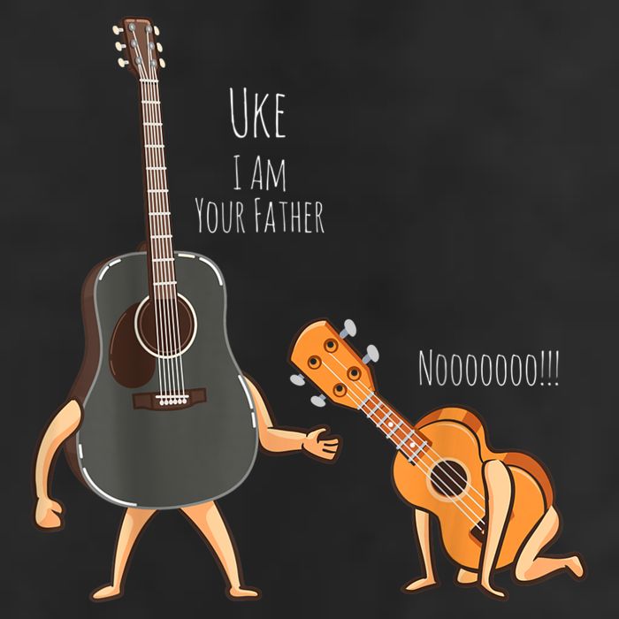Uke I Am Your Father Guitar Ukulele Music Hilarious Gift 7 Panel Mesh Trucker Snapback Hat