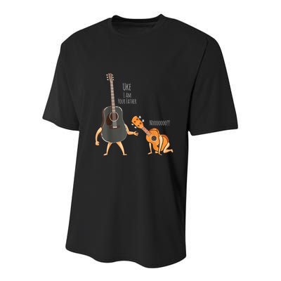 Uke I Am Your Father Guitar Ukulele Music Hilarious Gift Youth Performance Sprint T-Shirt