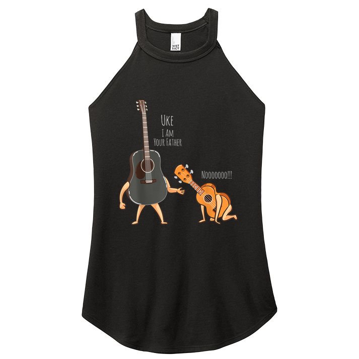Uke I Am Your Father Guitar Ukulele Music Hilarious Gift Women's Perfect Tri Rocker Tank